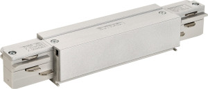 Eutrac 3 Phases Connecteur Longitudinal avec capacité d'alimentation, gris - Accessoires pour barres conductrices triphasées