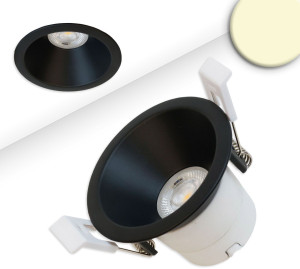 ISOLED Spot LED encastré BACK60-68, noir mat, rond, 5W, CRI90, 3000K, en retrait, UGR - Luminaires encastrés