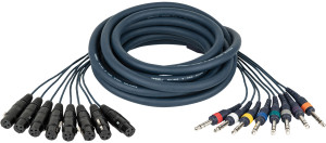 DAP-Audio FL67 - 8 XLR/F 3P vers 8 Jack stéréo 6 m - Câbles Adaptateurs
