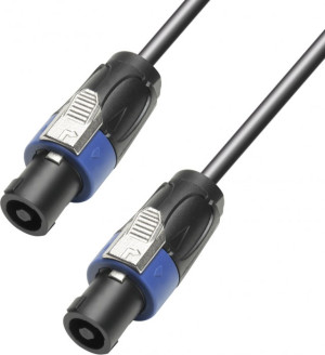 Adam Hall Cables 4 STAR S215 SS 1000 - Câble Enceintes 2 x 1,5 mm² Speaker Connecteur Enceinte - Câbles 4 pôles Neutrik speakON® et câbles pour ...