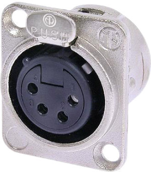 Neutrik NC4FD-L-1 - 4-pol XLR Châssis Connecteur femelle - Prise encastrables