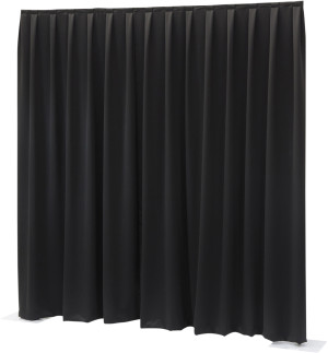 WENTEX P&D; Rideau Molton 300 g/m² Noir - 400 x 400 cm (L x H) - plissé - Rideaux Pipe & Drape