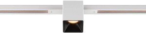 SLV FIXT-IT!, 48V, DALI, spot rail encastré, carré. 2700K, 6,6W, 36°, blanc/noir - Lampes avec adaptateur triphasé 48V