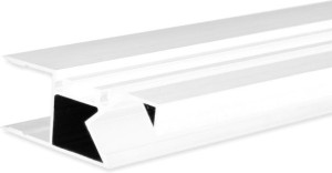 ISOLED Profil de luminaire LED pour montage en surface HIDE ASYNC aluminium blanc RAL 9003, 200cm - Profilés LED et profilés encastrés