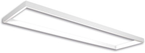 ISOLED Track48 cadre lumineux H50, format intérieur 320x1500mm, blanc, transformateur et fixation - Lampes avec adaptateur triphasé 48V