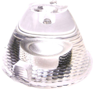Ersatzteil Lens (LED) Ø=45mm H=27mm AKKU IP UP-4 QCL Spot WDMX Tour Set (plastik) 9° - Pièces de rechange