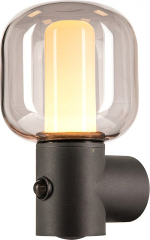 SLV OVALISK, applique extérieure, anthracite, LED, 9,6W, 3000/4000K, détecteur de mouvement - Lampes sur pied, murales et de plafond (extérieur)