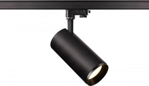 SLV NUMINOS, spot pour rail 3 allumages, intérieur, 60°, noir, LED, 28W, 4000K, variable Triac - Lampes avec adaptateur triphasé 230V