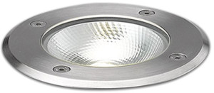 ISOLED Spot LED encastré dans le sol, rond, inox, IP67, 7 W COB, 90°, blanc chaud - Luminaires encastrés (extérieur)