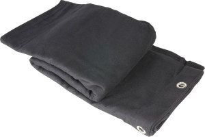 Adam Hall Accessories 0152 X 96 - Molleton noir B1 avec Oeillets acier bruni 9 x 6 m - Tissus et filets
