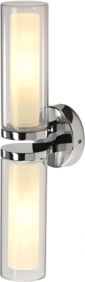 SLV WL 106, applique intérieure, double, chrome, E14, 2x 40W max, IP44 - Lampes murales et de plafond