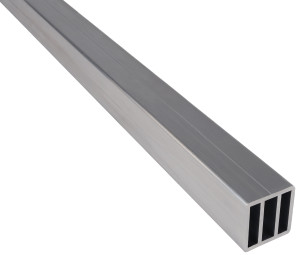 Riggatec profilé aluminium tube carré arrondi avec barres intermédiaires 17 mm 50x50x4mm 450 cm - 50 x 50 x 4 mm