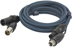Câble hybride DAP-Audio FP-15 - powerCON TRUE1 et XLR 3 broches IP - DMX / Alimentation 1,5 m - Câbles hybrides