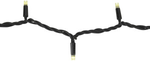 SHOWTEC LED Guirlande lumineuse statique en caoutchouc WW Noir - 100 LED - 10 m - Guirlandes lumineuses