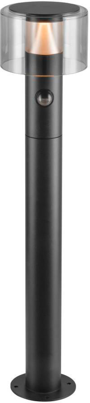 SLV TAHA II 70, lampadaire, SENSOR, 2200/2700 K, IP54, cylindrique, noir - Lampes sur pied, murales et de plafond (extérieur)