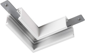SLV Connecteur 90° mécanique, 48V TRACK, pour rail en saillie standard, droite, blanc - 3 phases électrique rail 48V