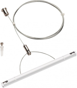 SLV TENSEO, kit de suspension, 2m, intérieur, pour câble tendu T.B.T, blanc - Systèmes de câbles BV (lampes et accessoires)