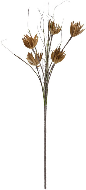 EUROPALMS Branche d'artichaut (EVA), artificielle, beige, 100cm - Branches et buissons