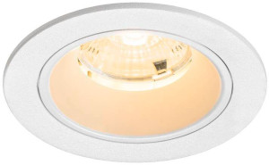 SLV NUMINOS® S, plafonnier encastré, 3000 K, 55°, IP20, rond, blanc - Lampes murales et de plafond