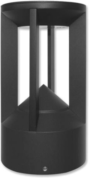 ISOLED Luminaire LED borne 4, 9 W, noir sable, blanc chaud - Lampes sur pied, murales et de plafond (extérieur)
