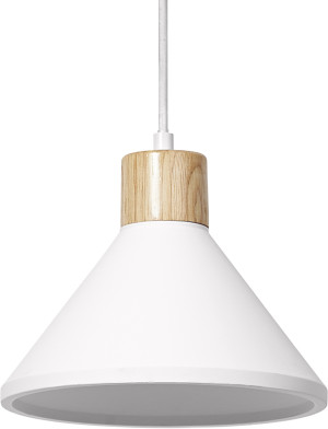 LEDVANCE Décor Plâtre Bois Suspension 220 mm E27 Blanc - Lampes pendulaires