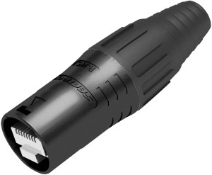 SEETRONIC RJ45 Porte-câbles Boîtier noir - embout noir - Connecteurs RJ45 Ethercon