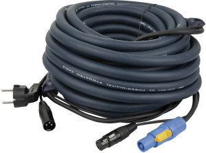 DAP-Audio FP06 - Schuko/XLR M - powerCON/XLR F - DMX / Alimentation 20 m - Câbles hybrides