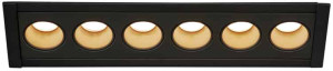 SLV MILANDOS 6, encastré de plafond, noir, 3000 K, 45° - Spot de plafond