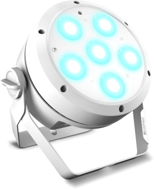 Cameo ROOT® PAR 6 WH - Projecteur PAR RGBAW + UV 6 x 12 W - Projecteurs PAR LED