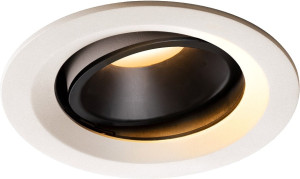SLV NUMINOS, encastré de plafond intérieur, 20°, blanc/noir, LED, 2700K, orientable - Spot de plafond