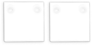 ISOLED Embout de finition aluminium EC132 pour Curtain10 ONE FLAT, 2 pièces, blanc - Accessoires divers