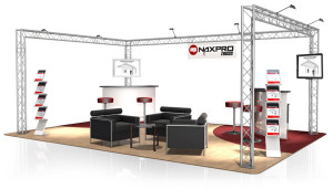 Naxpro-Truss Stand de Foire FD 23 - 6 x 4 x 2,5 m (LxHxH) - 24 m² Alu - Stands de foire