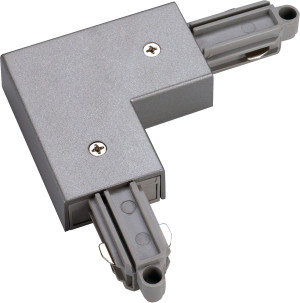 Connecteur d'angle SLV, terre à l'extérieur, gris - 1 phases électrique rail 230V
