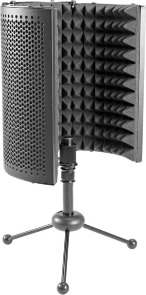 OMNITRONIC AS-04 Système de bureau-microphone-absorbeur, pliable avec trépied. - Pinces et supports pour microphones