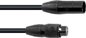 Câble EUROLITE DMX SEC-1 IP65 3 broches 15 m noir - Câbles DMX