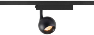 SLV LIGHT EYE® 2.0, spot 1 all., PHASE, rond, 2700K, 11 W, 30°, noir - Lampes avec adaptateur monophasé