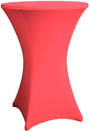 Dekotopia Couverture pour les tables de bistrot / bar rondes 80 - 86 cm rouge - Housses diverses