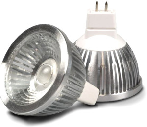 ISOLED Ampoule LED MR16 5,5 W COB, 38°, blanc chaud, - Lampes LED socle GU5.3