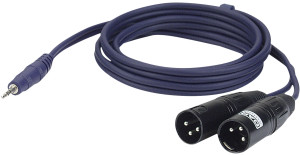 DAP-Audio FL46 - mini-jack stéréo vers 2 XLR/M 3P 6 m - Câbles Adaptateurs