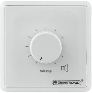 OMNITRONIC PA Volume Controller 5W stereo wh - Installation accessoires