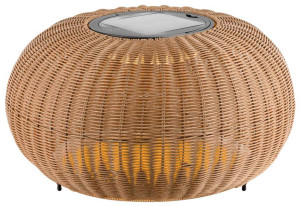 SLV ADEGAN, Lampadaire d'extérieur, flat, Solar, 2200 K, IP65, marron - Lampes sur pied, murales et de plafond (extérieur)