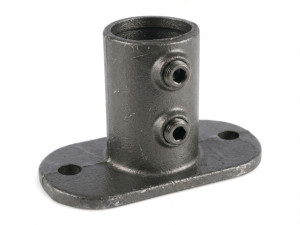 Plaque de pied pour connecteur de tube Riggatec ovale pour tube de 48,3 mm Noir - Accessoires pour tubes