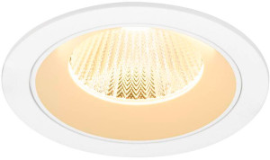 SLV NUMINOS® L, plafonnier encastré, 3000 K, 40°, IP20, rond, blanc - Spot de plafond
