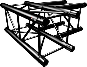 Structures alu Naxpro-Truss FD 24 C35 90° 3 Chemin Angle Noir - FD 24