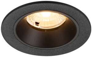 SLV NUMINOS® S, plafonnier encastré, 3000 K, 40°, IP20, rond, noir - Lampes murales et de plafond