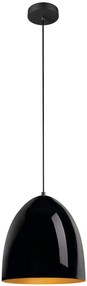 SLV PARA CONE 30, suspension, longueur de suspension 250 cm, E27, 1x max. 60 W, noir / doré - Lampes pendulaires