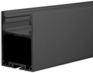 ISOLED Profilé de montage en surface LED LAMP30 aluminium noir RAL 9005, 200cm - Profilés LED et profilés encastrés