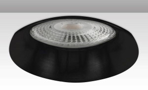 ISOLED Col. d'encastrement Slim rond pour GU10/MR16, aluminium noir - Encastrés de plafond