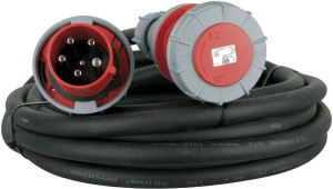 Câble d'extension DAP-Audio - 3x 63 A/380 V 5x 10 mm² 10 m - Câbles CEE