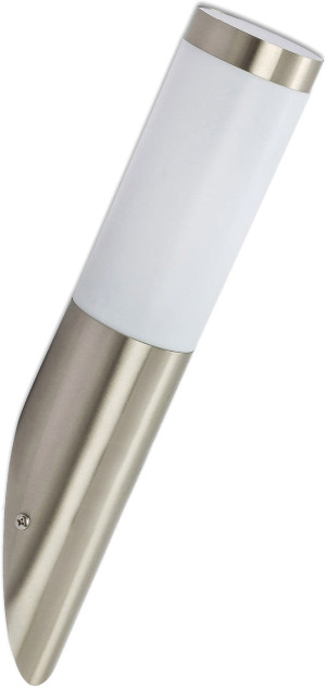 ISOLED Applique en acier inoxydable, IP44, blanc chaud, incl. ampoule E27 LED 9W - Lampes sur pied, murales et de plafond (extérieur)